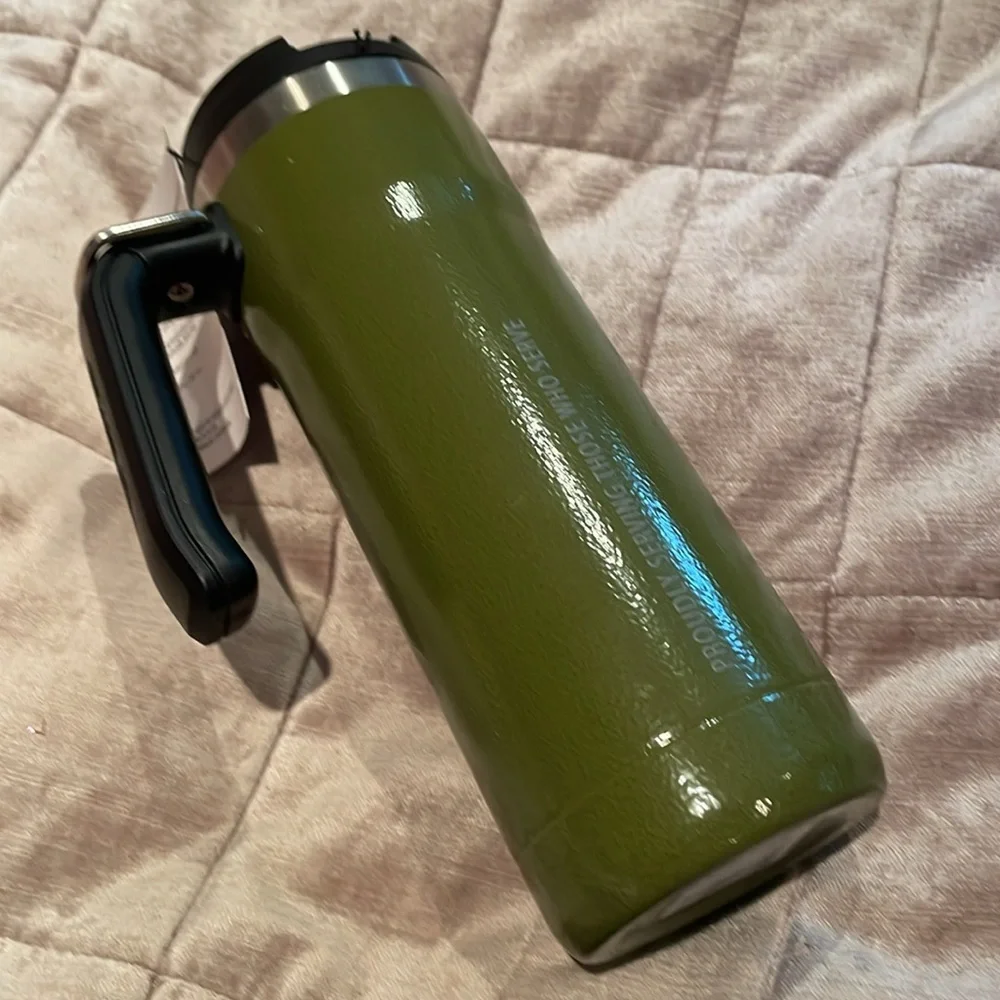 Starbucks Stanley Army Military Commitment Stainless Steel Tumbler Handle New